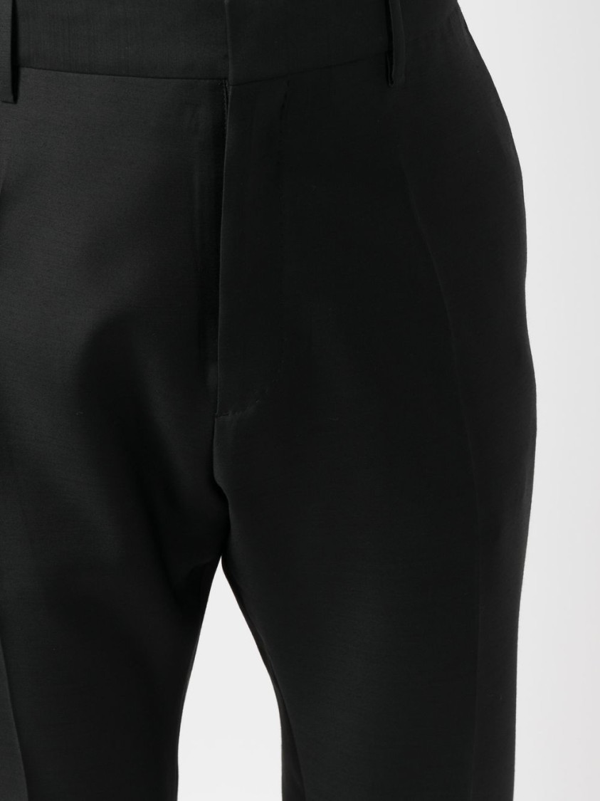 Dsquared2 Tailored Black Trousers With Classic Waistband And Subtle Pleats In Black