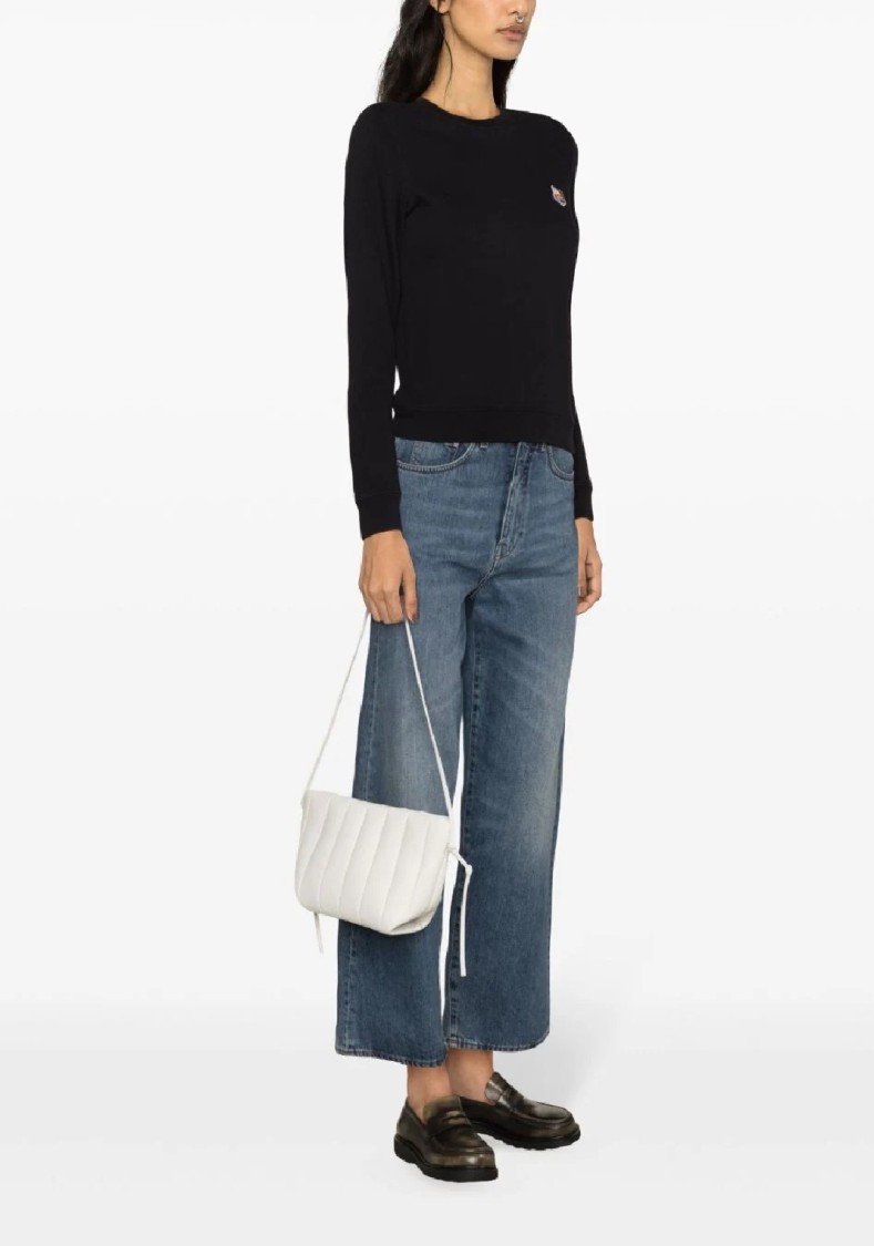 Maison Kitsuné Fox Head Patch Regular Sweatshirt In Black