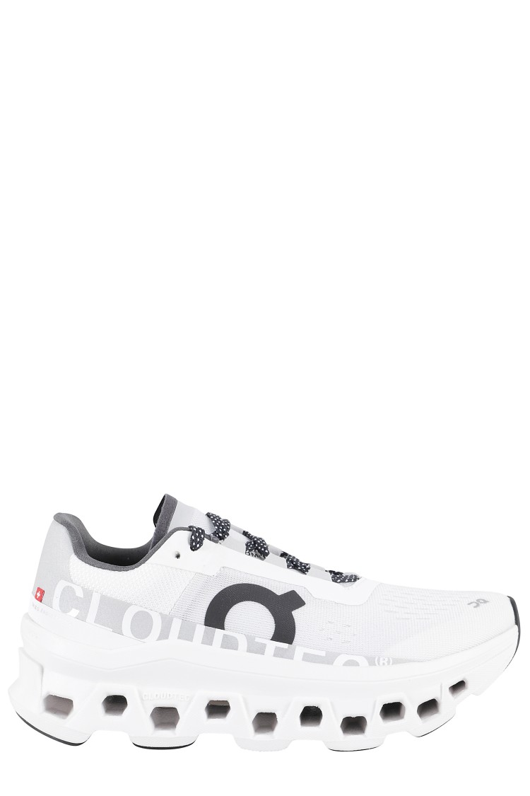 On Running Cloudmonster Sneakers With Technical Fabric Upper In White