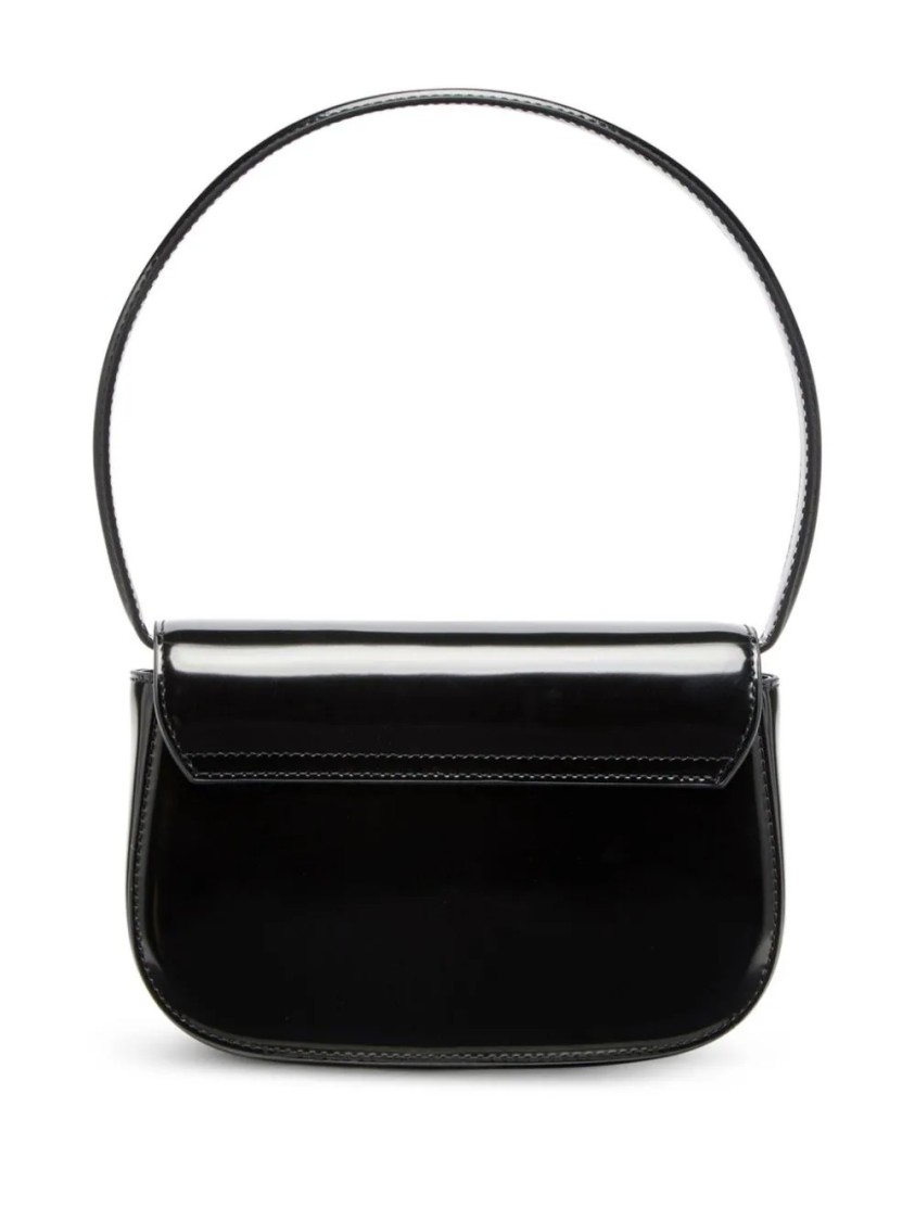 Shop Diesel 1dr Curved Strap Shoulder Bag In Black