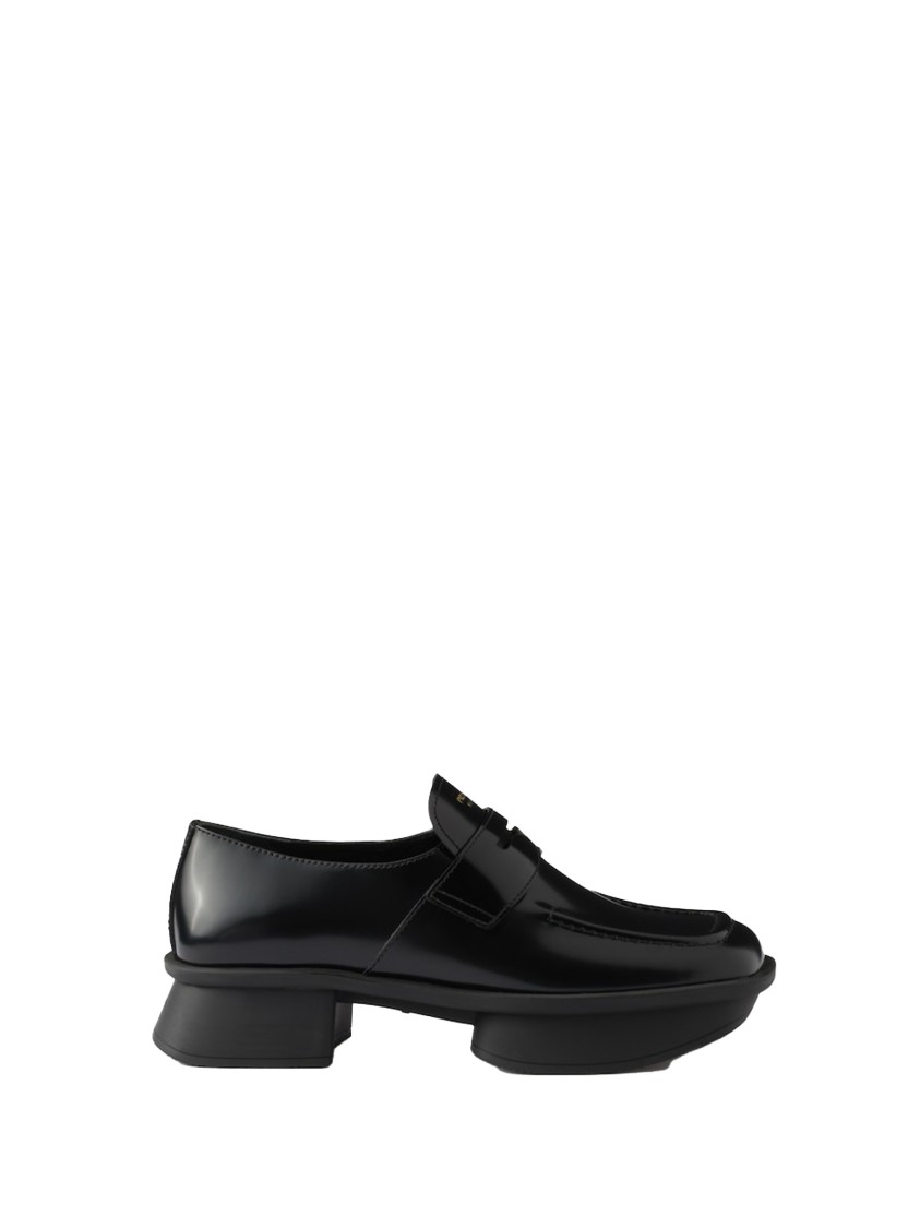 Prada Equal Brushed Leather Loafers