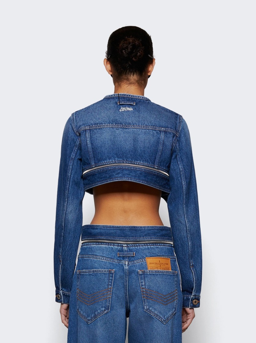 JEAN PAUL GAULTIER JEAN PAUL GAULTIER SUPER CROPPED JACKET VINTAGE BLUE