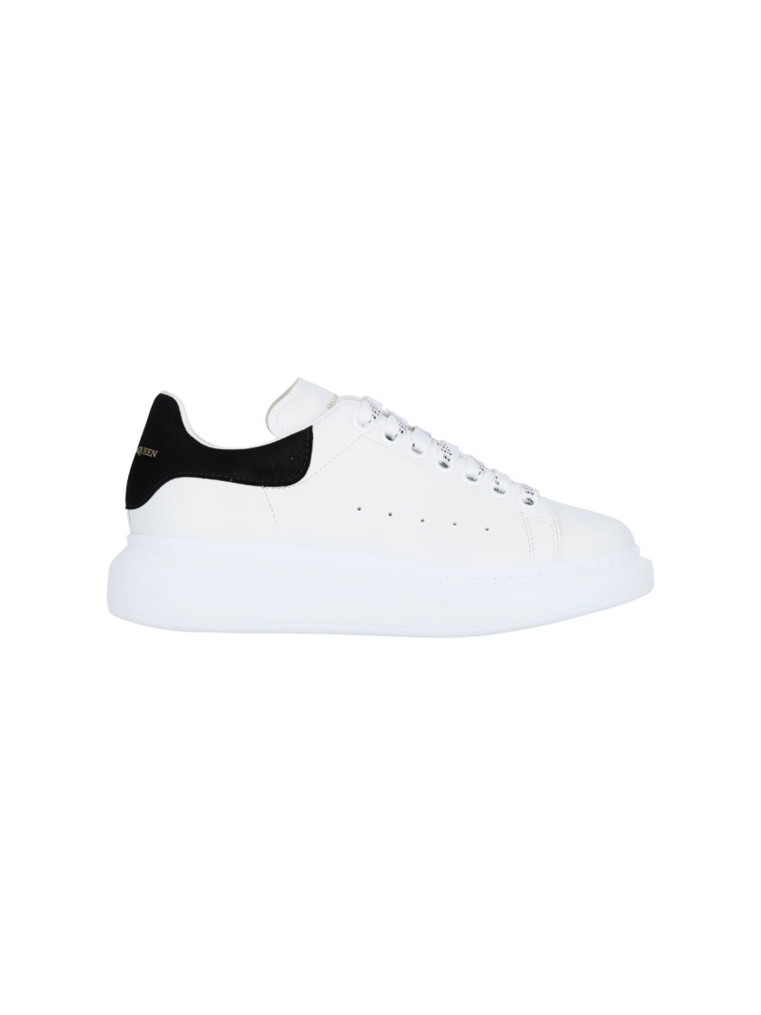 Alexander Mcqueen White Sneakers With Logo On The Tongue And Logo Lettering On The Rear In Leather W
