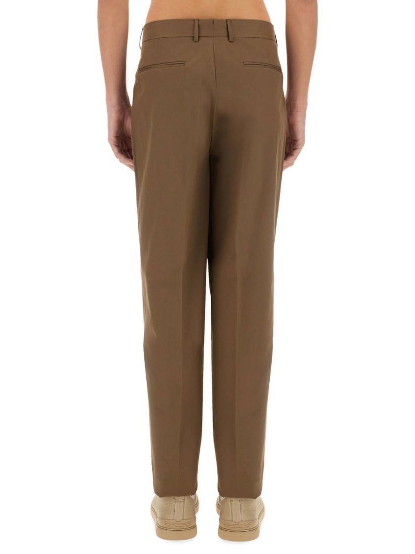 Shop Zegna Straight Leg Pants In Brown
