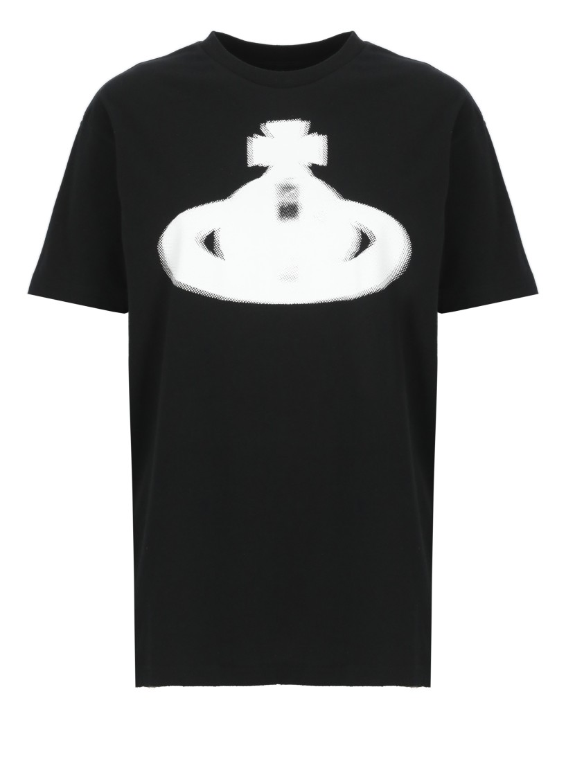 Shop Vivienne Westwood Black Halftone Orb T-shirt