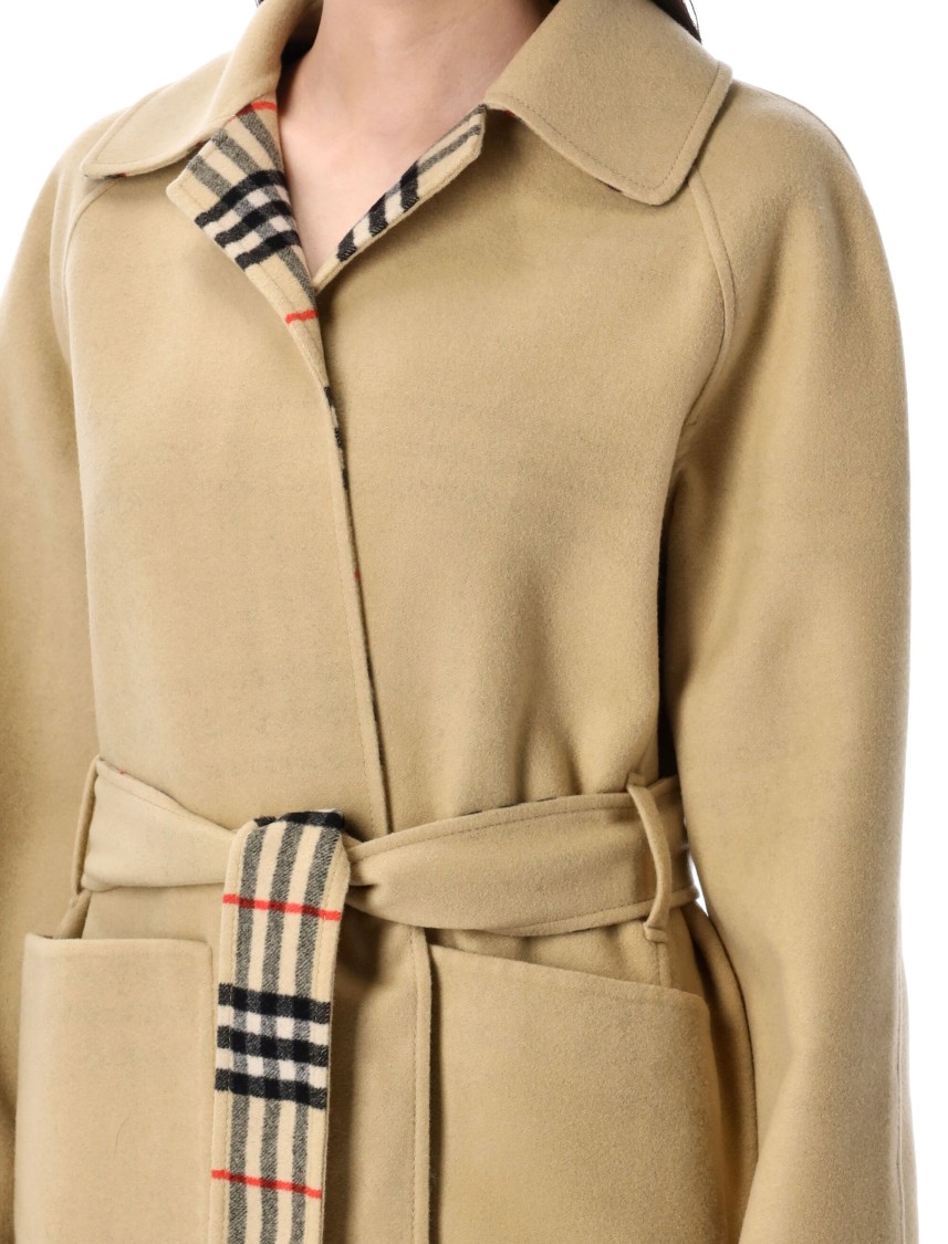 Burberry Mid-length Reversible Wool Car Coat