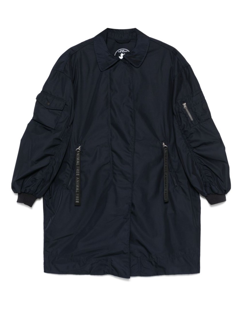 Save The Duck Luxe Black Jacket With High Collar In Black