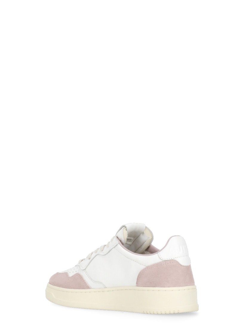 Shop Autry White Leather/fabric Medalist Low Sneakers