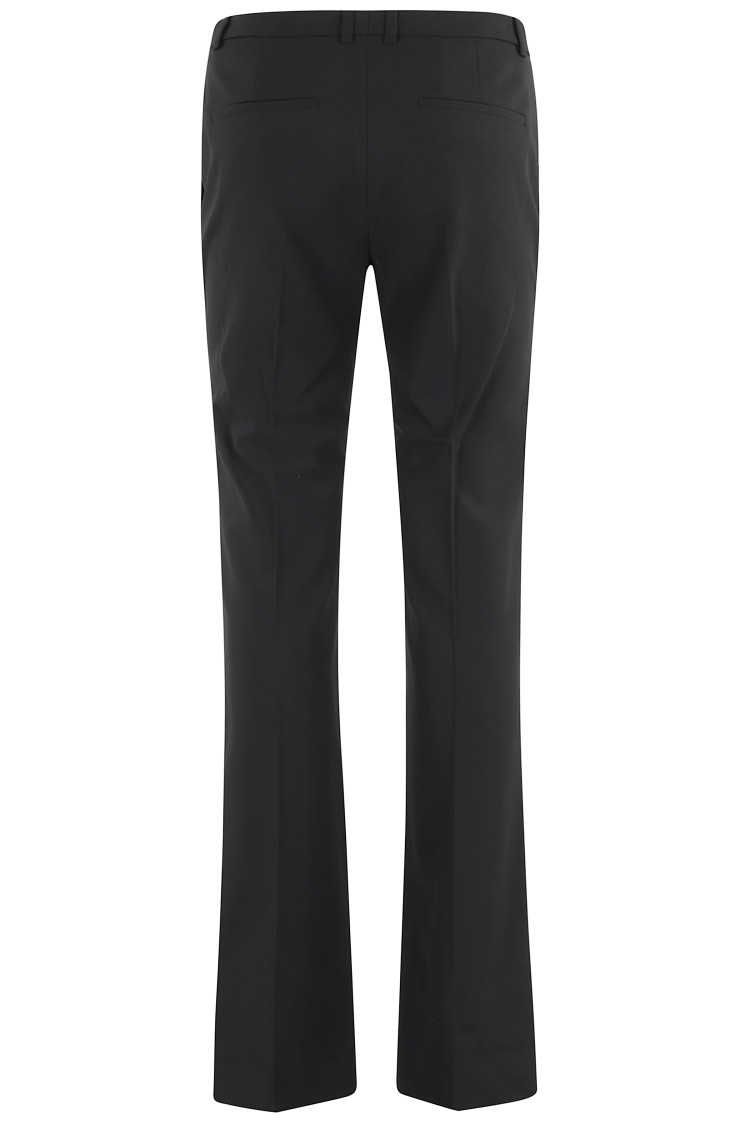 Theory Tailored Black Wool Blend Pants In Black