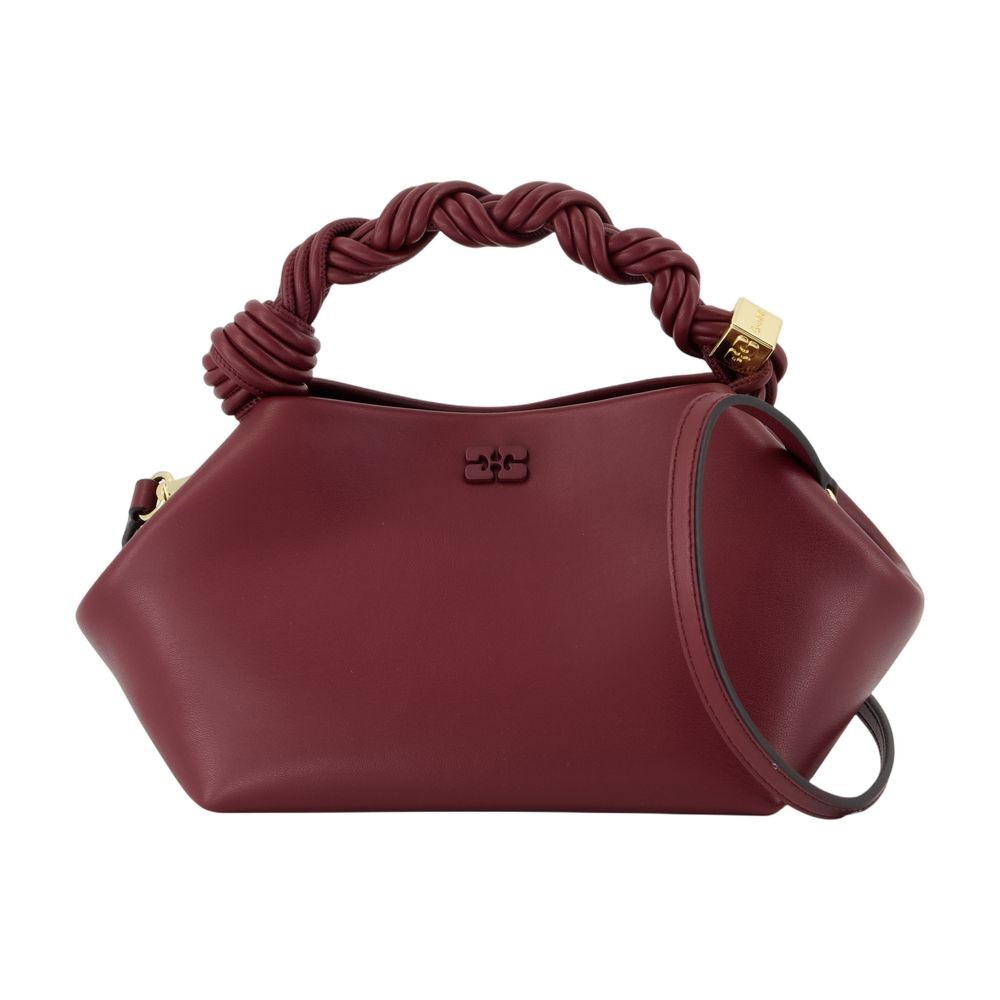 Ganni Bou Small Crossbody - Leather - Burgundy