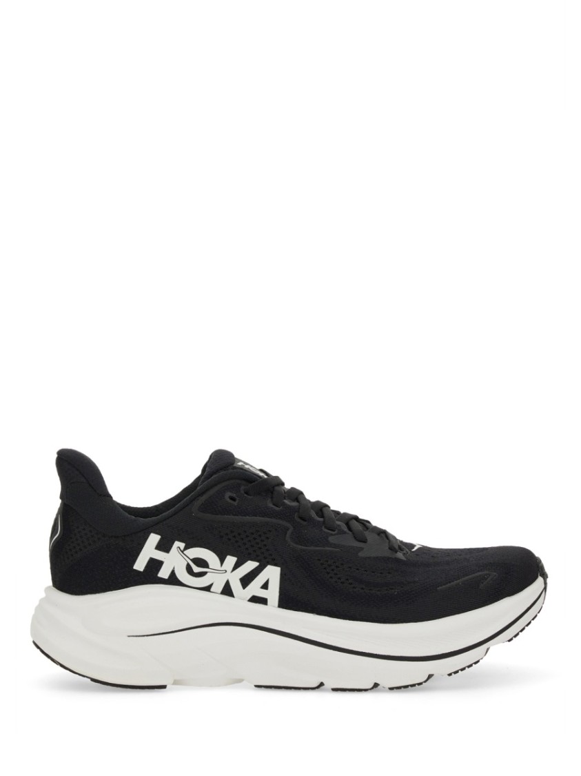 Hoka Men's Clifton 10 Sneakers In Black White