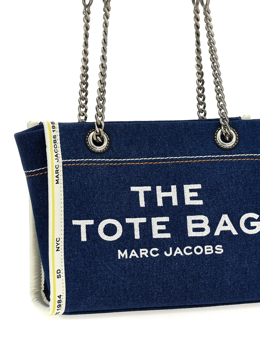 Marc Jacobs 'the Denim Chain Small Tote' Shoulder Bag In Blue