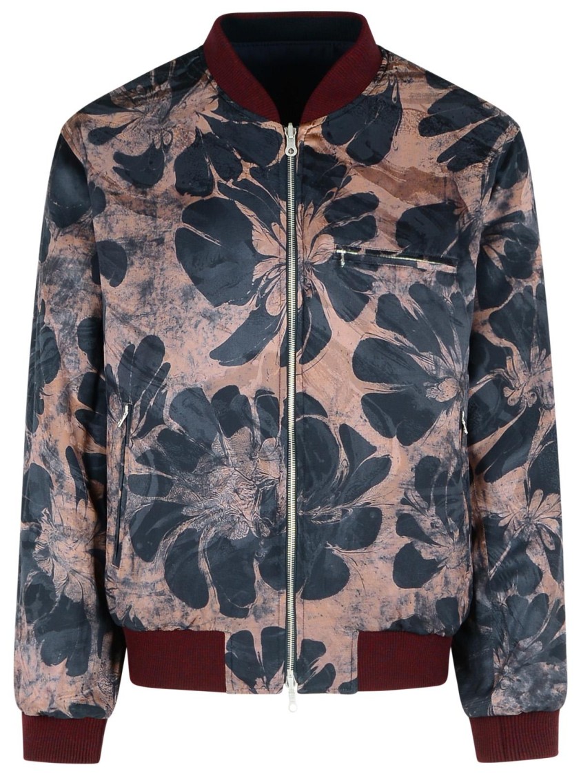 Dries Van Noten Volker Navy Viscose Blend Jacket In Blue