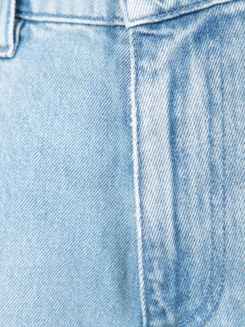 Jw Anderson Wide Jeans With Adjustable Ankle Height Belts In Blue