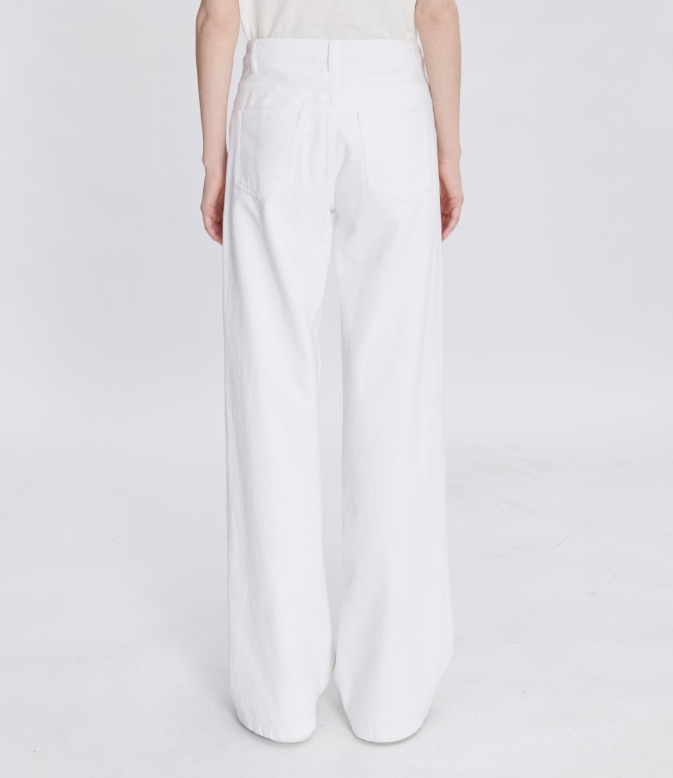 APC A.P.C. TIMELESS WHITE TROUSERS WITH DEFINED WAIST