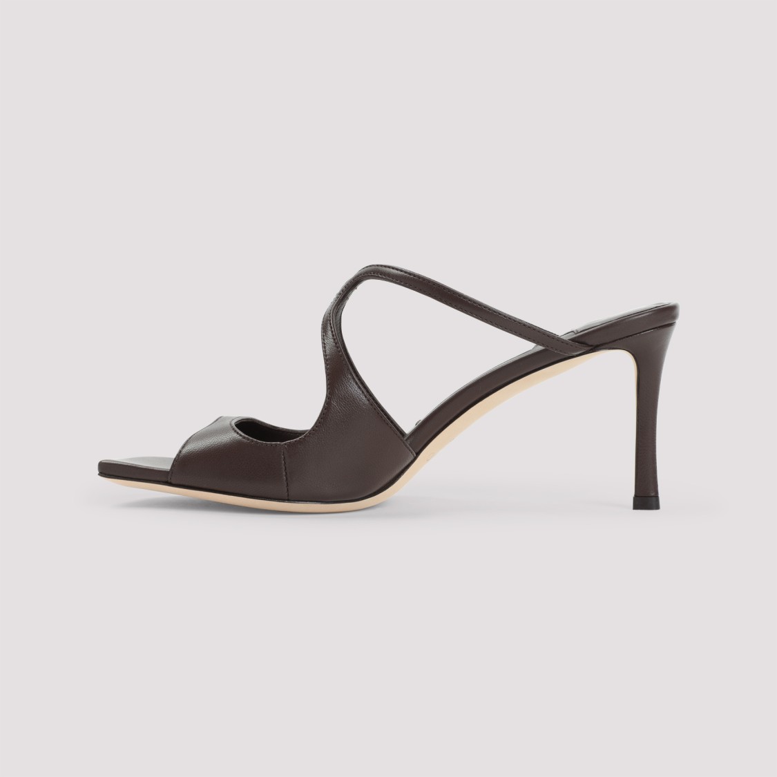 Jimmy Choo Anise 75 Leather Sandals In Blue