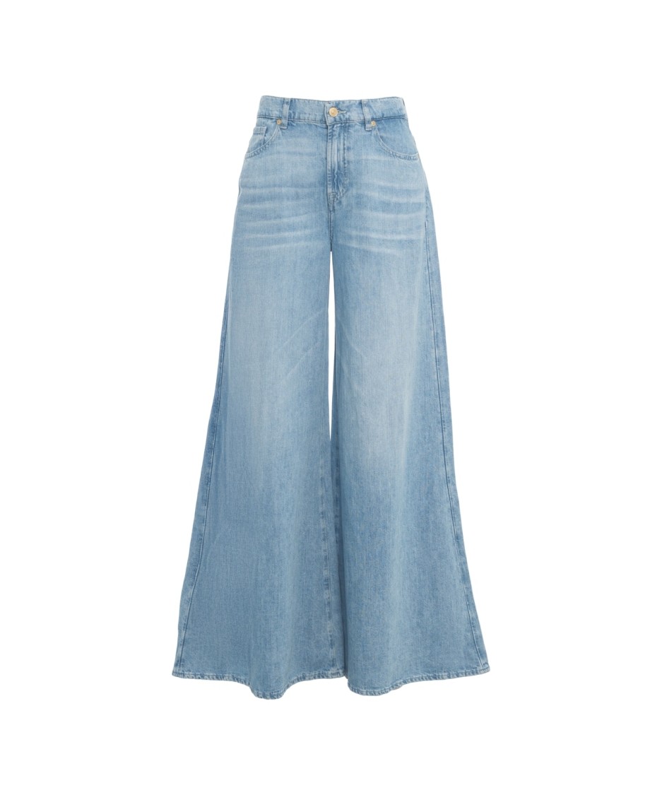 Shop 7 For All Mankind High-waisted Flared Wide Leg Jeans 'willow' In Blue