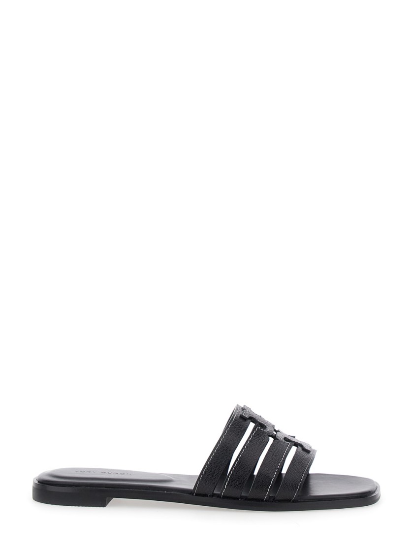 Tory Burch Ines Cage' Black Sandals