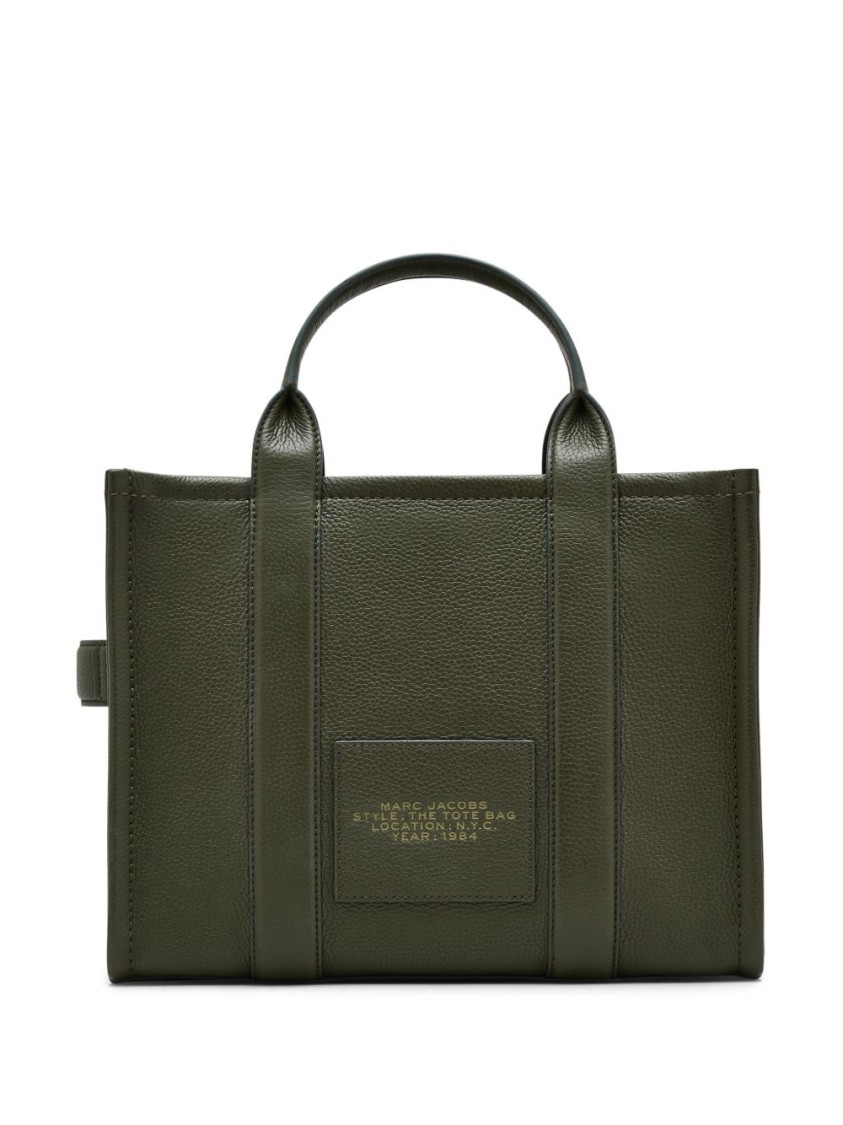 Marc Jacobs Structured Tote Bag With Dual Handles And Contrasting Interior In Green