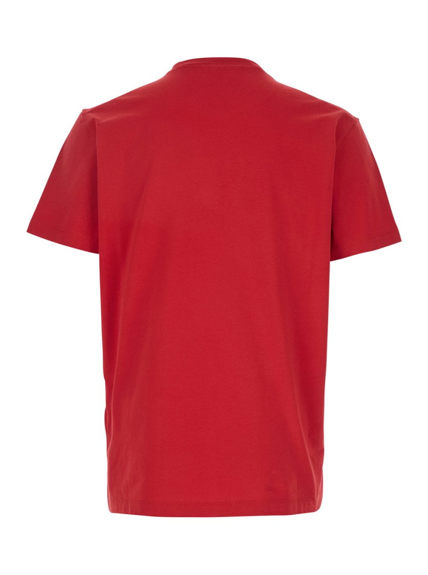 DSQUARED2 DSQUARED2 RED CREWNECK T-SHIRT 