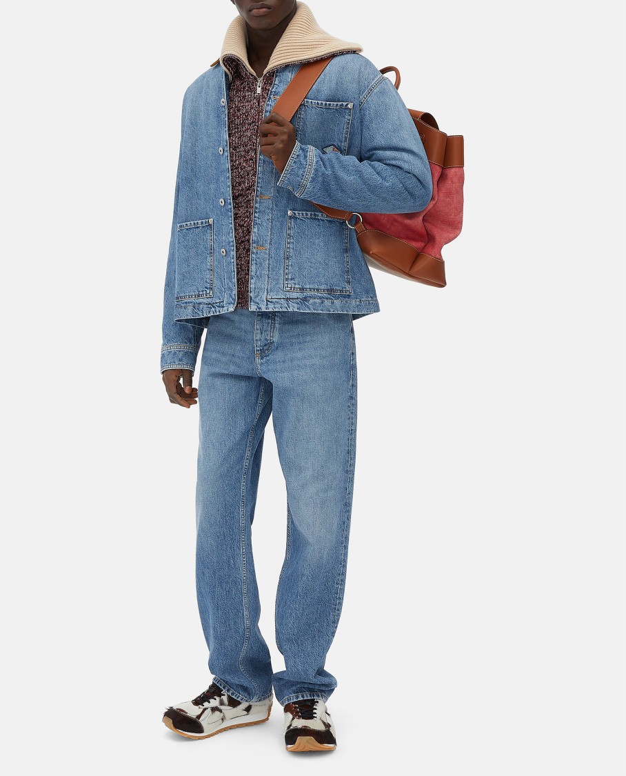 Shop Bottega Veneta Vintage Indigo Denim Jacket In Blue