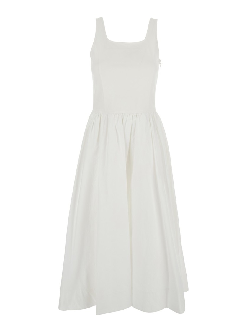 Dunst White Dress With Side Zipper Closure