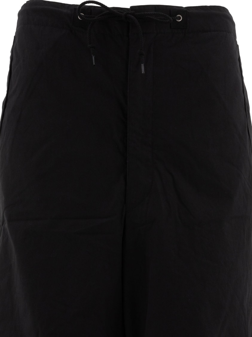 Nanamica Drawstring Trousers With Cargo Pockets And Primaloft Padding In Black
