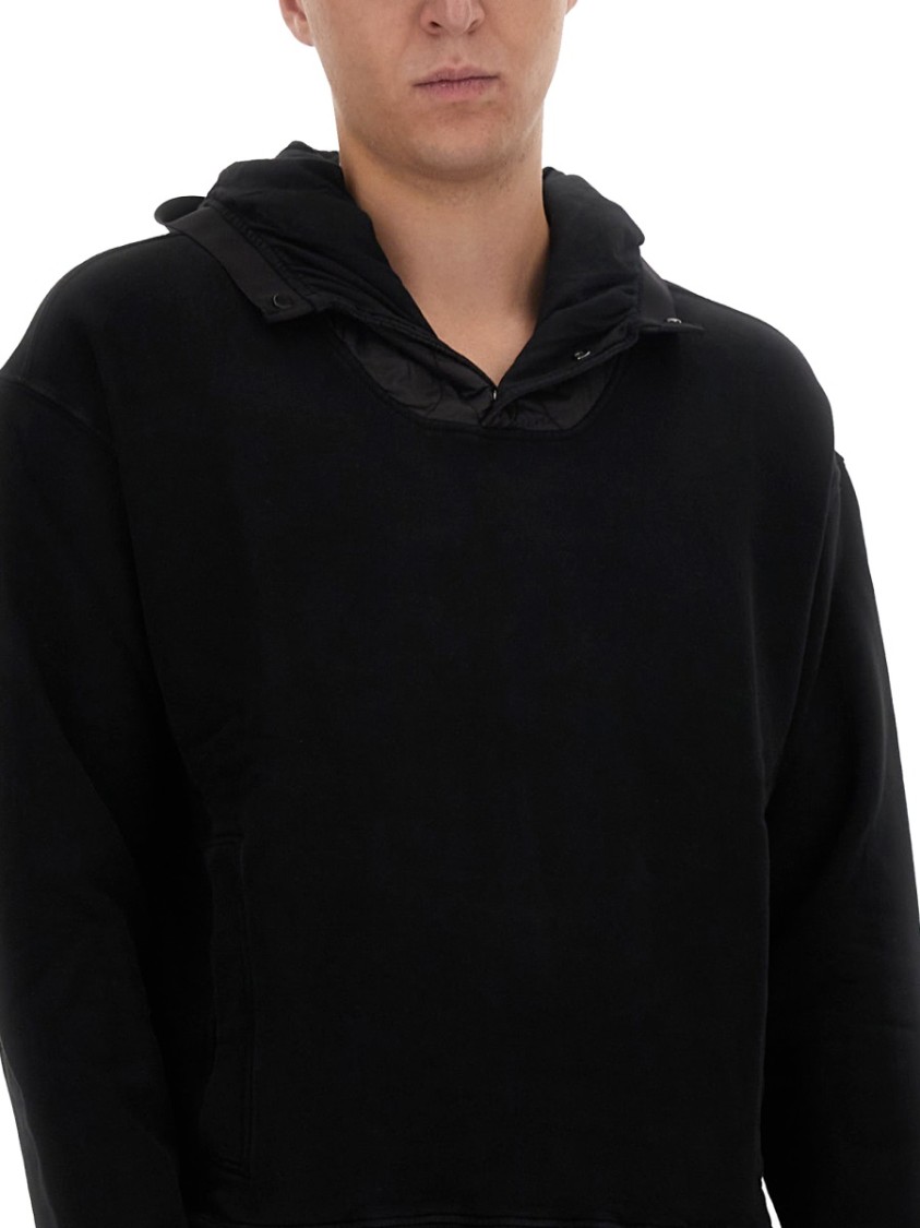 パーカー・フーディ Ten C Layered Black Hoodie Ten C Layered Black Hoodie in Black | THE LIST