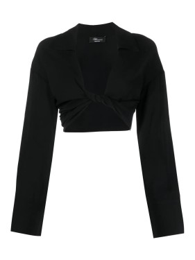 オールインワン・サロペット Blumarine Knee-Length Black Bow Dress With Bijou Brooch Blumarine Knee-length Black Bow Dress With Bijou Brooch