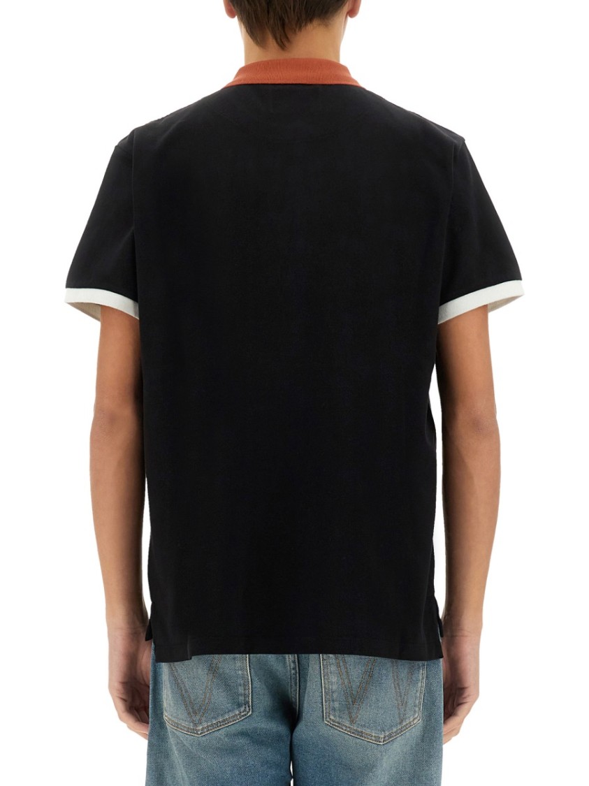 Shop Vivienne Westwood Classic Polo With Contrasting Collar In Black