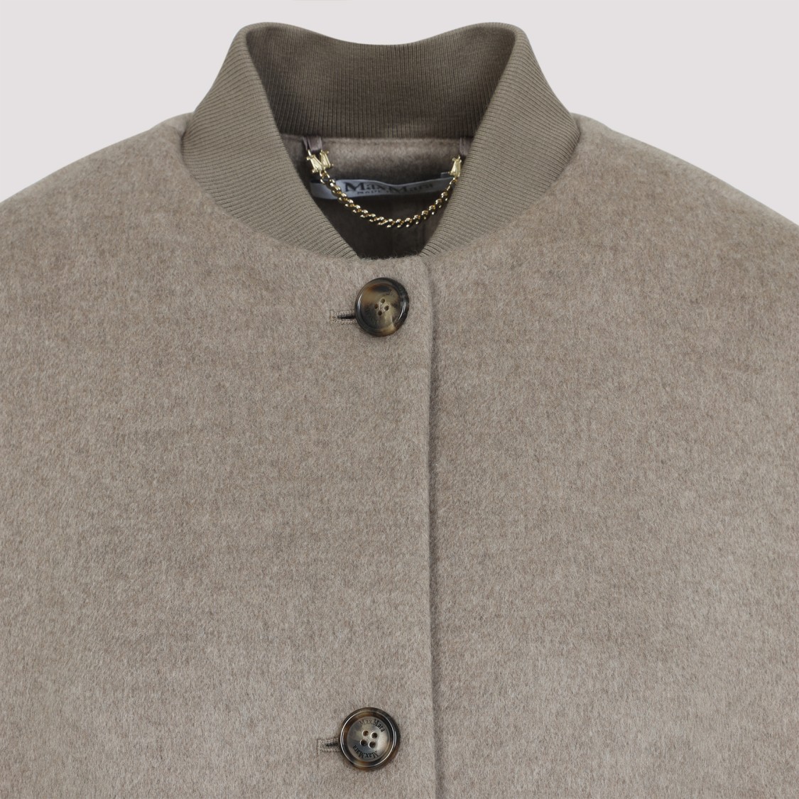 Max Mara Women Cashmere Logo Motif Poncho In Brown