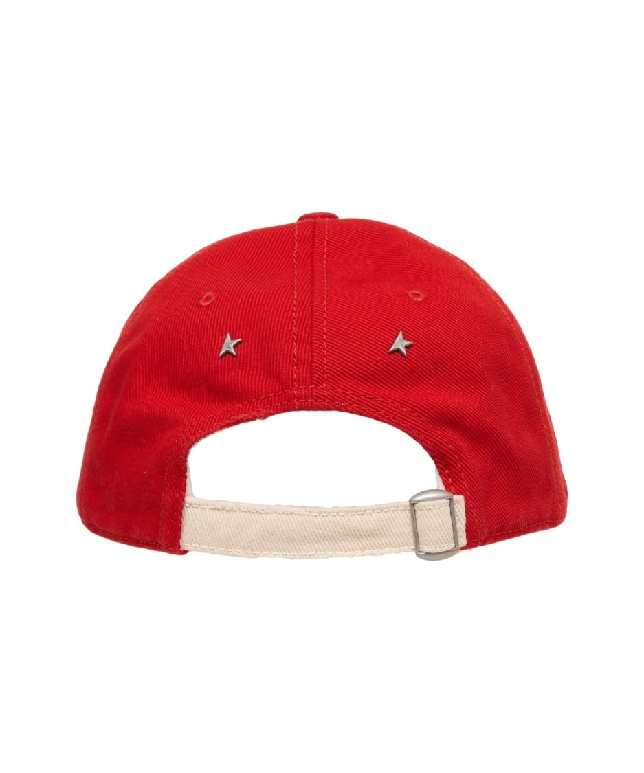 Golden Goose Round Visor Baseball Cap In Red