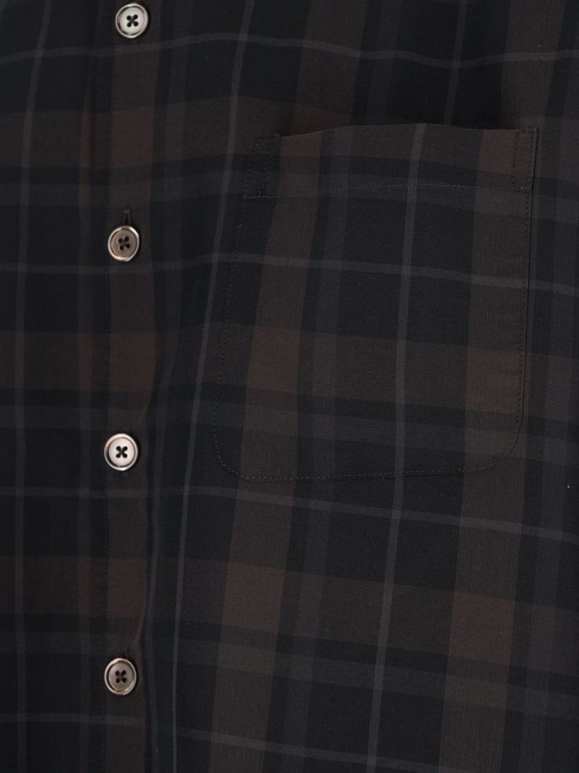 Our Legacy Borrowed Plaid Button-up Shirt In Black