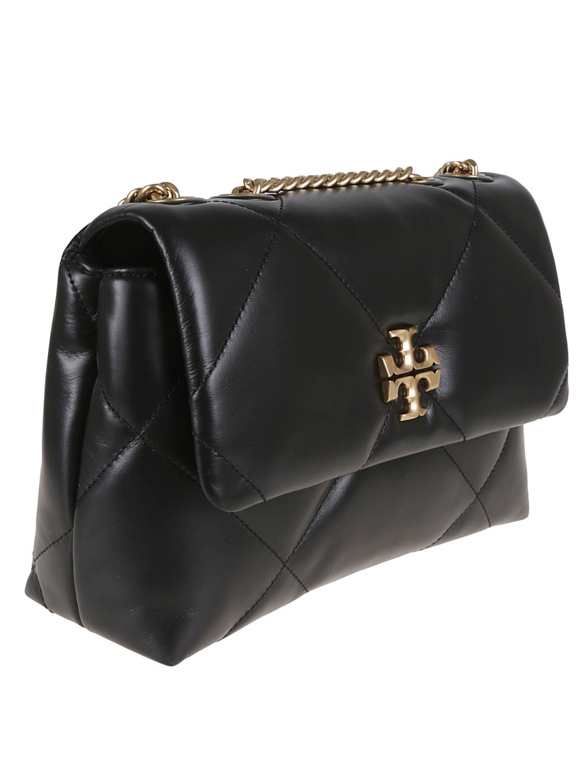 Tory Burch Kira Diamond Quilt Small Convertible Shoulder Bag In Black