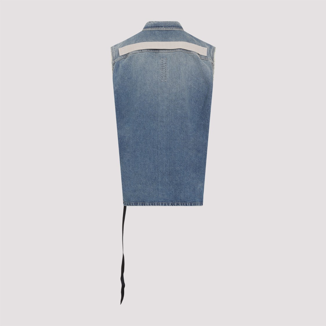 Shop Rick Owens Drkshdw Drkshdw By Rick Owens Avant-garde Sleeveless Denim Jacket In Blue