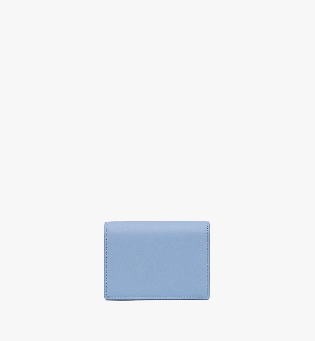 Mcm Mini Wallet With Bavarian Diamond Quilting In Blue