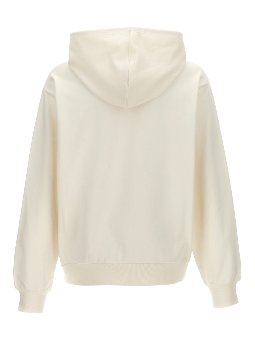Marni Relaxed-fit Cotton Hoodie With Logo Print In Neutral