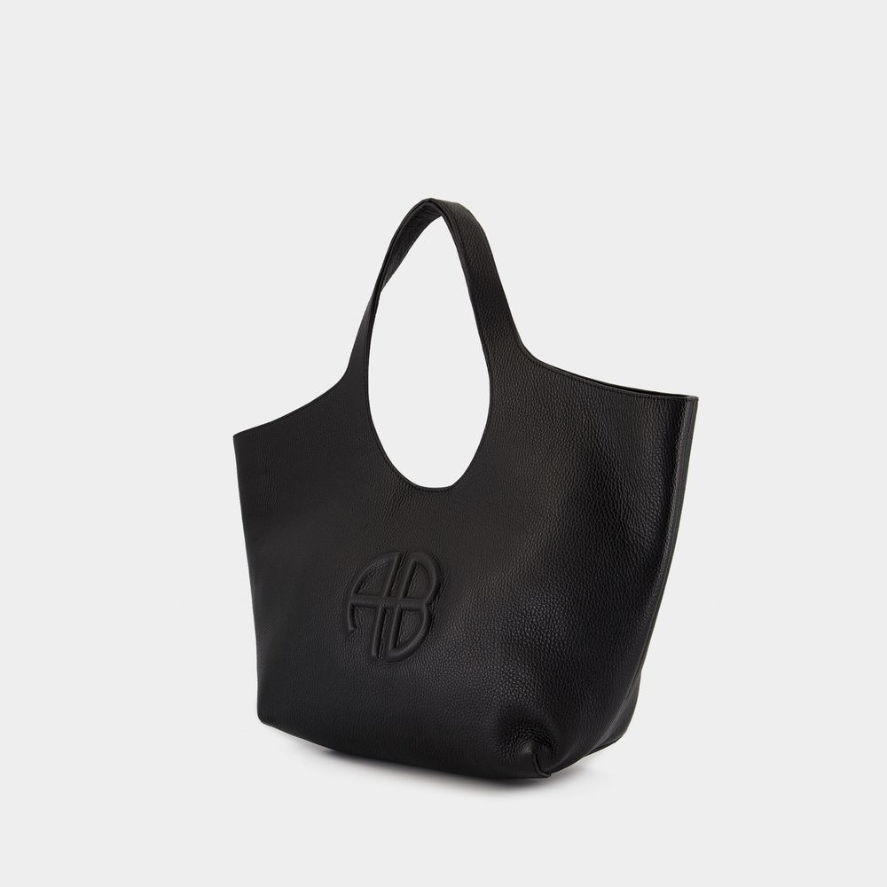 ANINE BING ANINE BING MEDIUM LILI TOTE BAG - LEATHER - BLACK