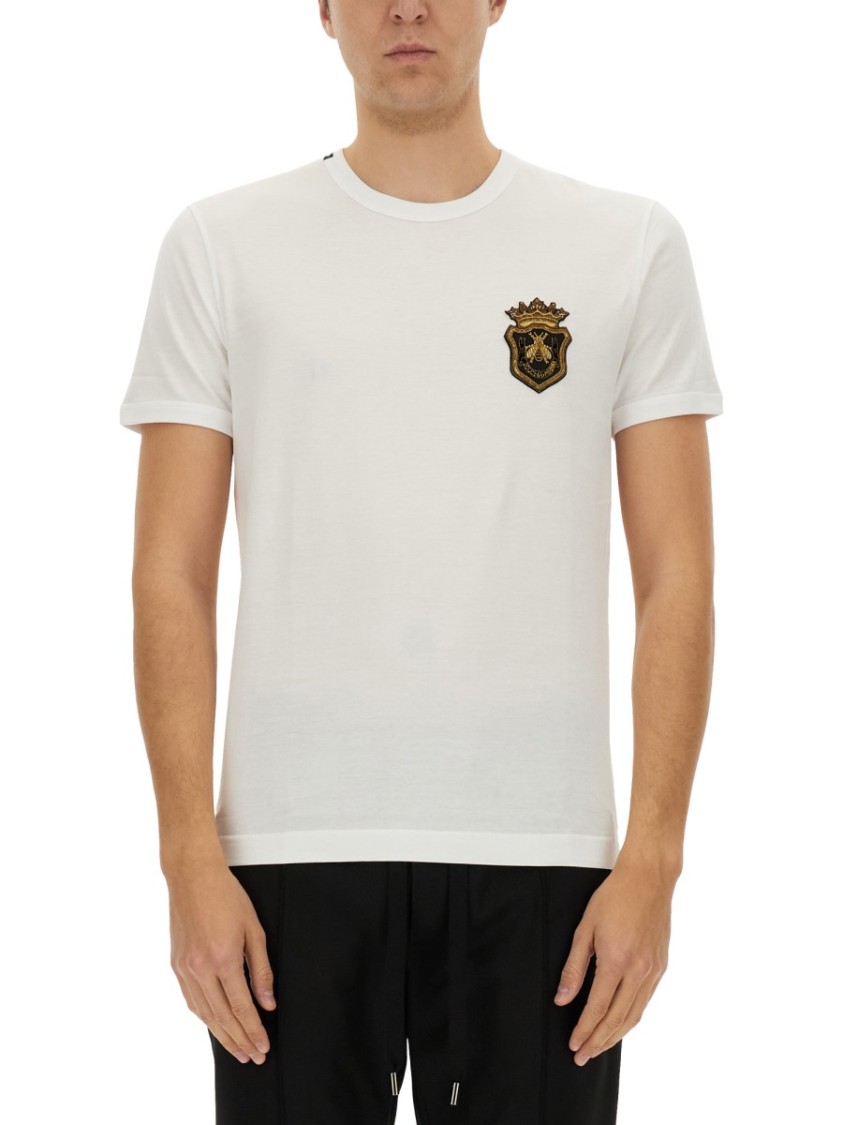 Shop Dolce & Gabbana Cotton T-shirt In White