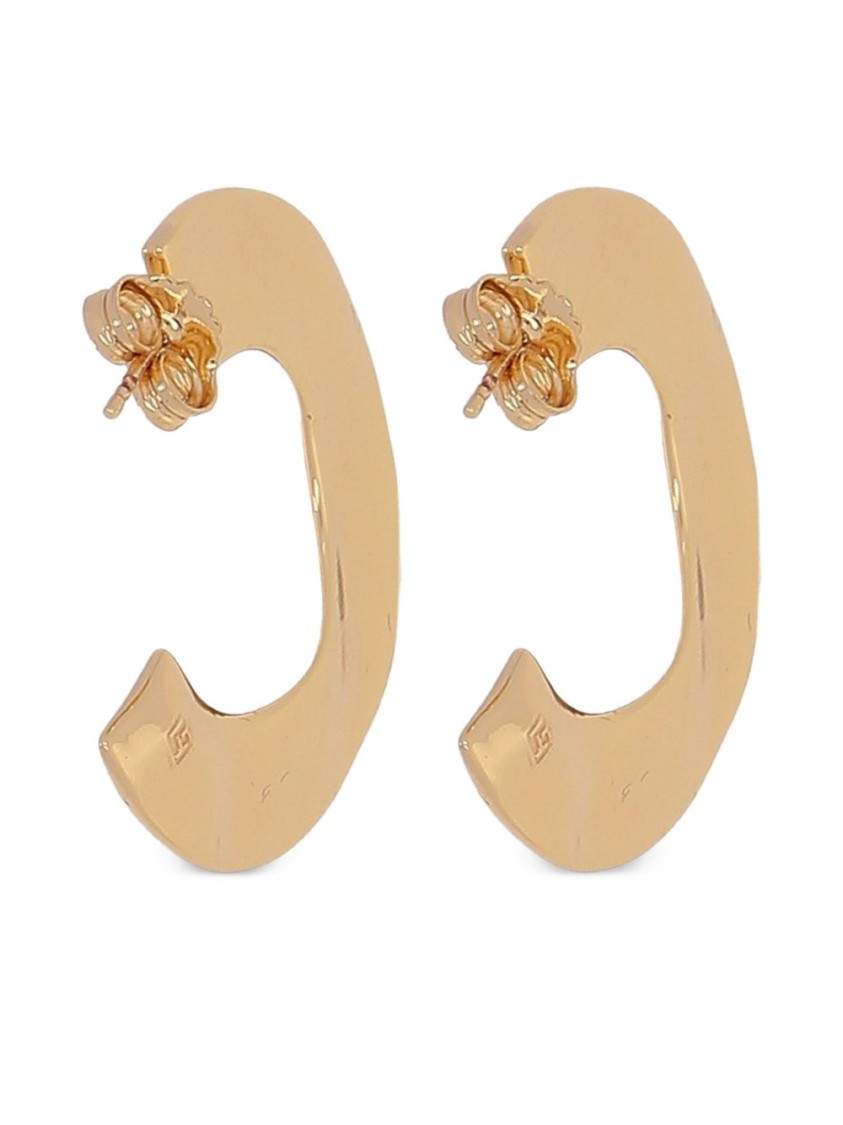 Federica Tosi Polished Crescent-shaped Gold Earrings By In Gold