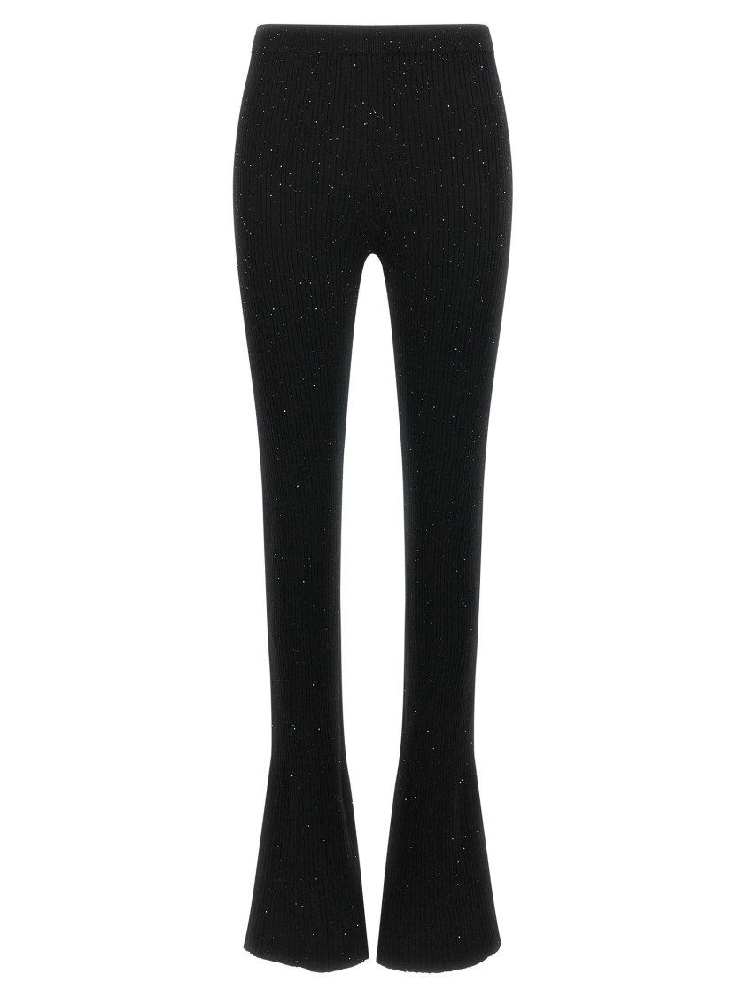 Pinko Black Wool-blend Trousers In Black