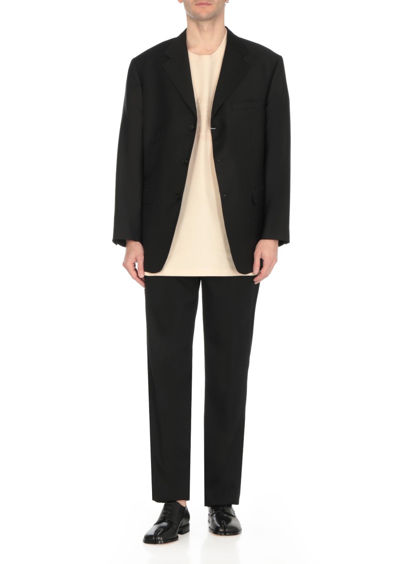 Maison Margiela Brown Tabi Lace-up Oxfords In Black