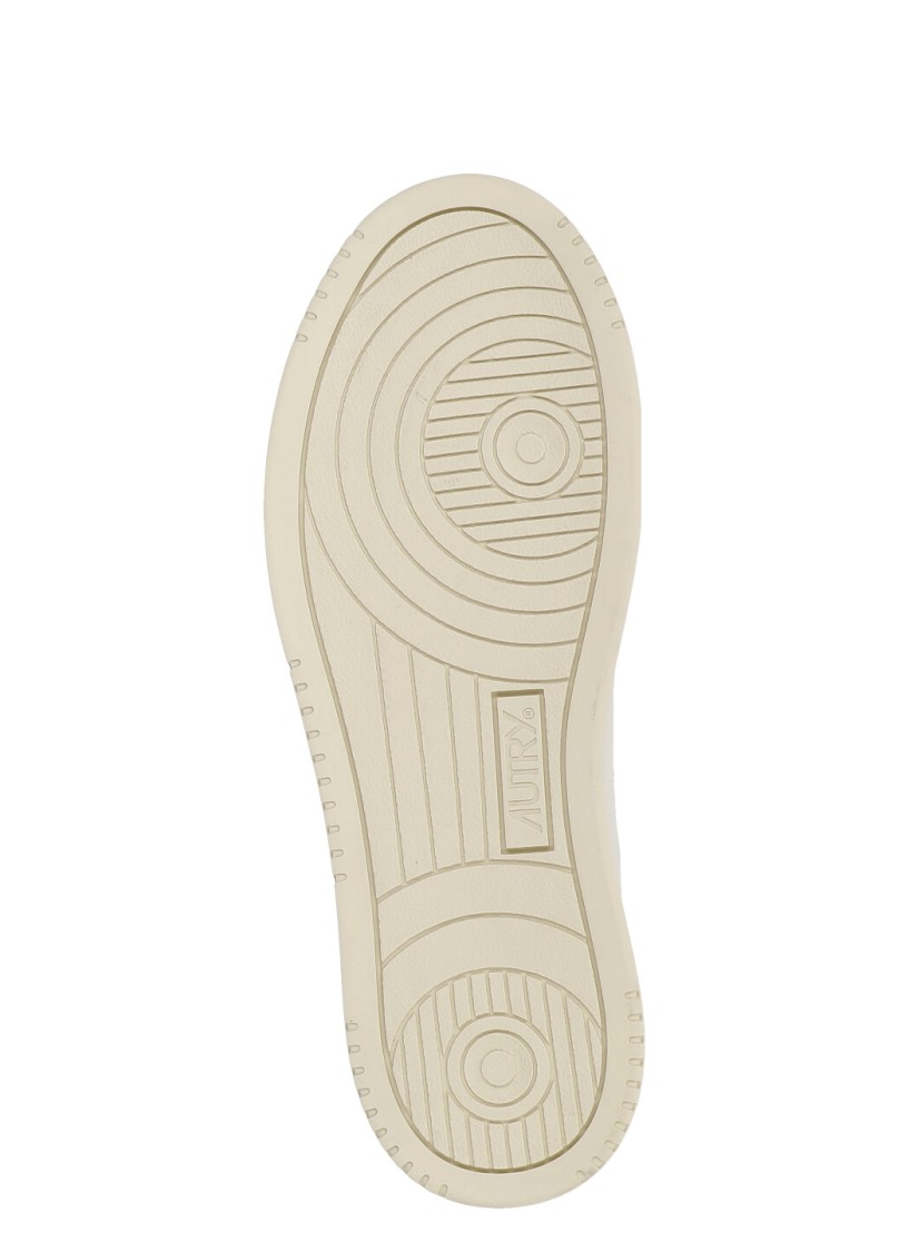 Shop Autry White Leather/fabric Medalist Sneakers