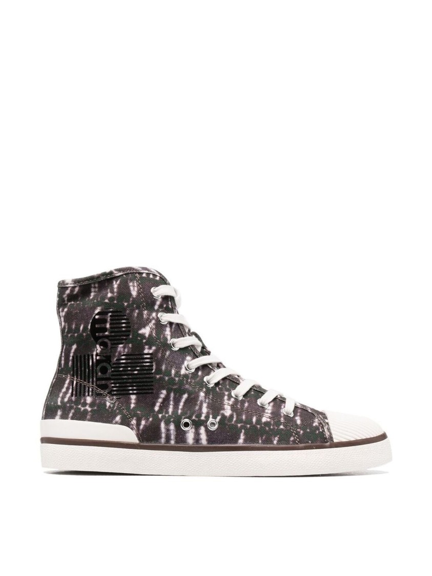 Isabel Marant Benkeenh Tye Sweat Sneakers In Gray