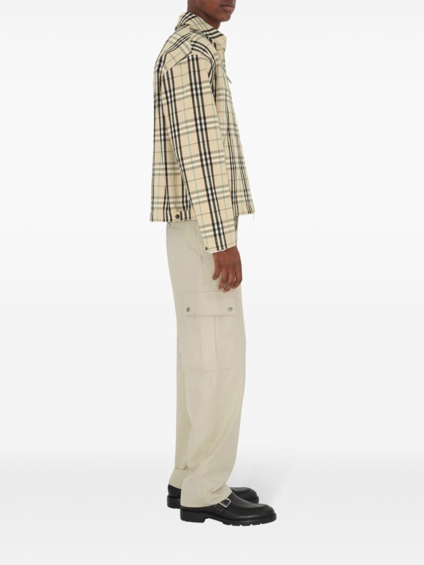 Shop Burberry Vintage Check Cotton Twill Cas Jacket In Neutrals