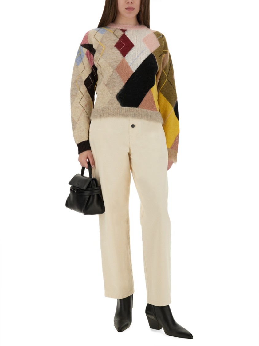 Moschino Knitwear Crew Neck Long Sleeves Soft Texture In Multi