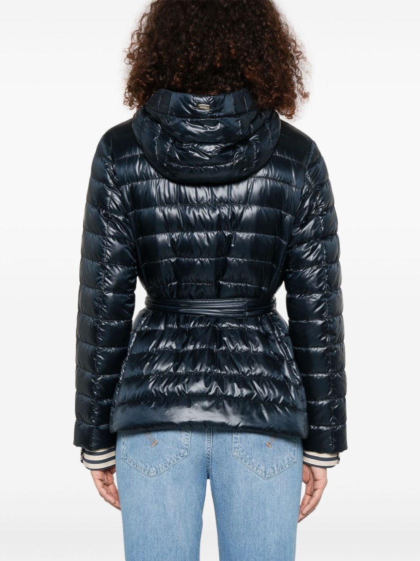 ブルゾン Herno Quilted Padded Jacket With Belted Waist Herno Quilted Padded Jacket With Belted Waist In Blue | ModeSens