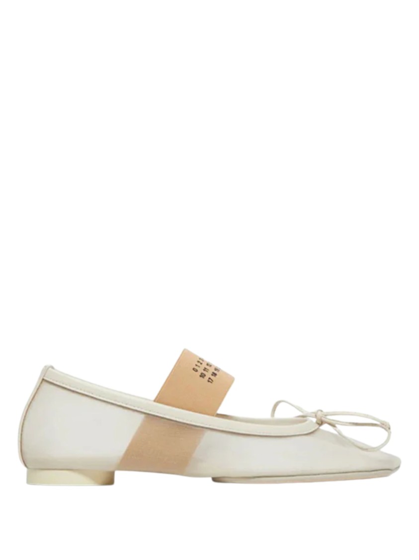 Mm6 Maison Margiela Mm6 By Maison Margiela Nylon Ballet Shoe In White