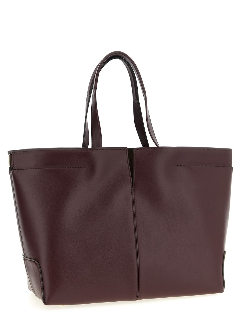 Tod's Medium-small ' Di Bag Folio' Shopping Bag In Burgundy