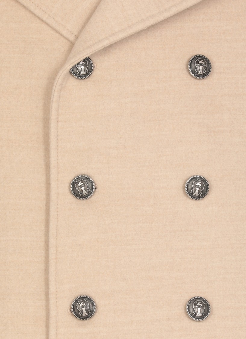 Brunello Cucinelli Double-breasted Coat In Neutrals